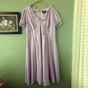 NWOT Purple Hell Bunny Midi Dress (2XL)